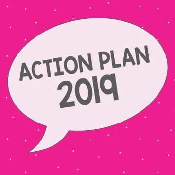 Handwriting text writing Action Plan 2019. Concept meaning to do list contain Illustration
