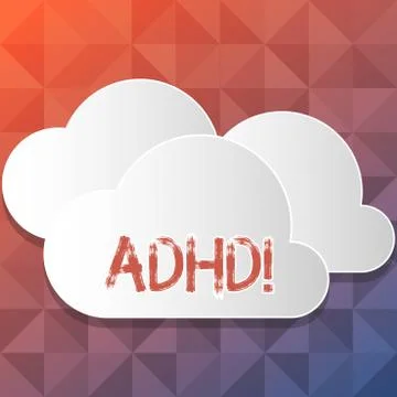 Handwriting text writing Adhd. Concept meaning Learning made easier for children Stock Illustration