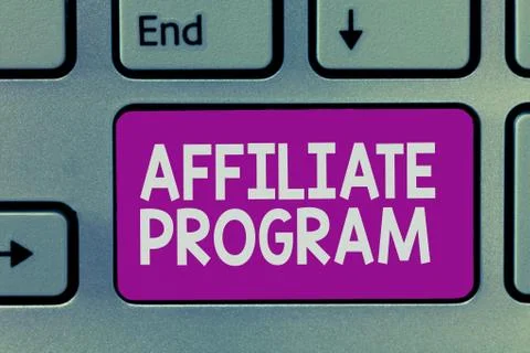 Handwriting text writing Affiliate Program. Concept meaning Automated platform Stockfoto's