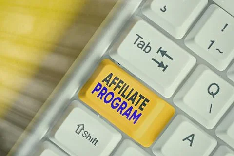 Handwriting text writing Affiliate Program. Concept meaning Automated platform Stockfoto's