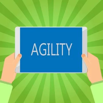 Handwriting text writing Agility. Concept meaning Ability to move think Illustrazione stock
