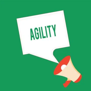 Handwriting text writing Agility. Concept meaning Ability to move think Stock Illustration