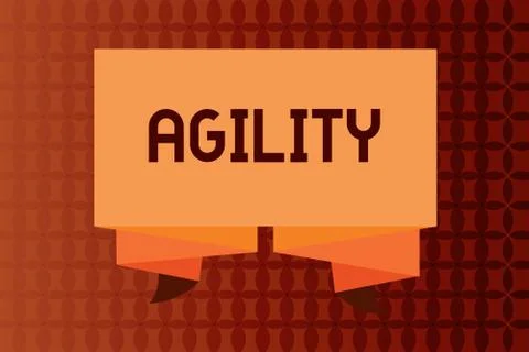 Handwriting text writing Agility. Concept meaning Ability to move think Illustrazione stock