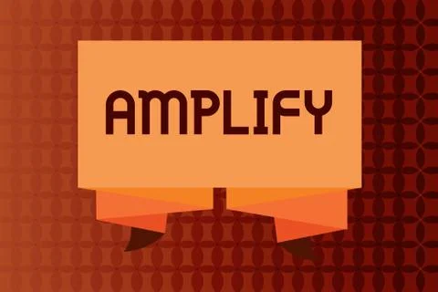 Handwriting text writing Amplify. Concept meaning Make something bigger loude Stock Illustration
