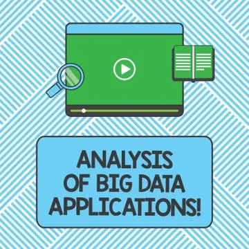 Handwriting text writing Analysis Of Big Data Applications. Concept meaning イラスト素材