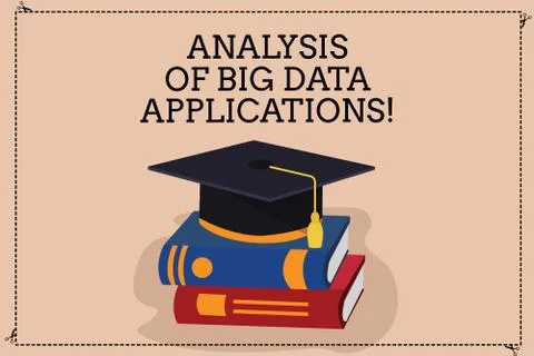 Handwriting text writing Analysis Of Big Data Applications. Concept meaning イラスト素材