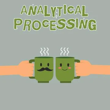 Handwriting text writing Analytical Processing. Concept meaning easily View Stock Illustration