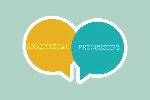 Handwriting text writing Analytical Processing. Concept meaning easily View 库存插图