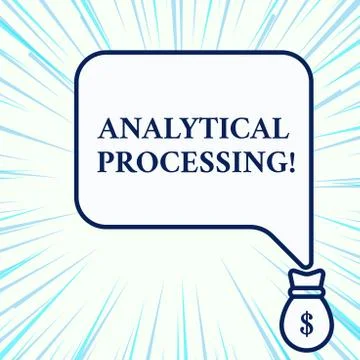 Handwriting text writing Analytical Processing. Concept meaning easily View Stockillustratie