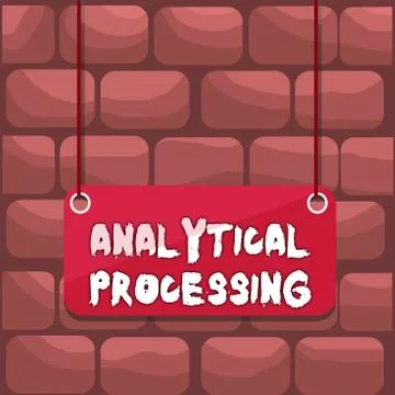 Handwriting text writing Analytical Processing. Concept meaning easily View Stockillustratie