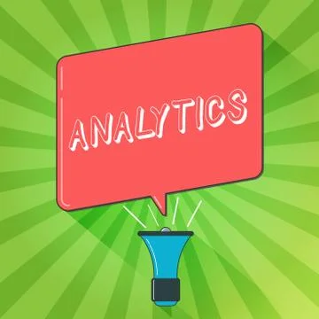 Handwriting text writing Analytics. Concept meaning systematic computational Stock Illustration