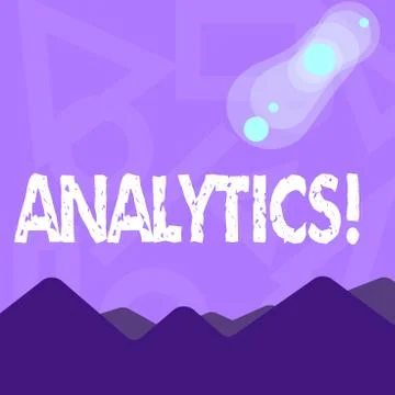 Handwriting text writing Analytics. Concept meaning Data Analysis Financial Stock Illustration