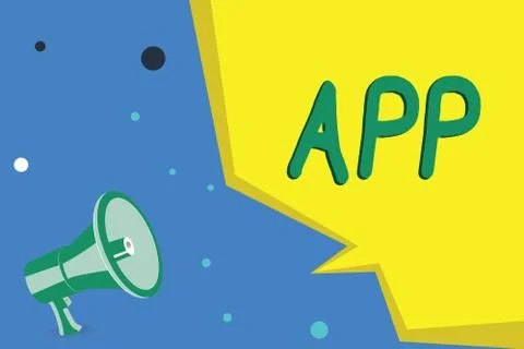 Handwriting text writing App. Concept meaning Computer program Download software 스톡 일러스트