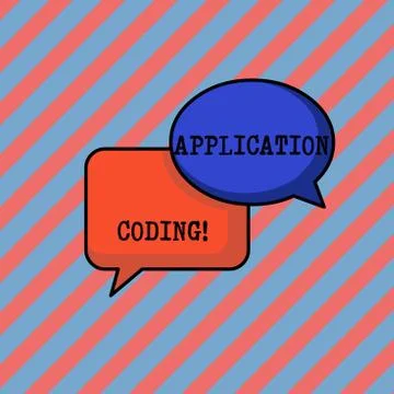 Handwriting text writing Application Coding. Concept meaning process by which a Stockillustratie