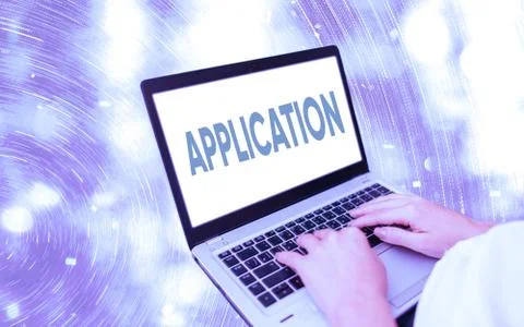 Handwriting text writing Application. Concept meaning an order for something Stock Photos