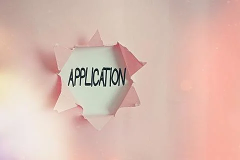 Handwriting text writing Application. Concept meaning an order for something Stock Photos