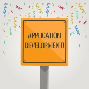 Handwriting text writing Application Development. Concept meaning process of  イラスト素材