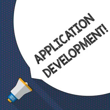 Handwriting text writing Application Development. Concept meaning process of  스톡 일러스트