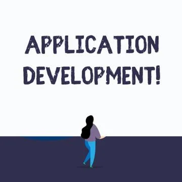 Handwriting text writing Application Development. Concept meaning creation of イラスト素材