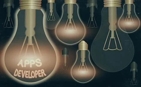 Handwriting text writing Apps Developer. Concept meaning Graphic artist Software イラスト素材