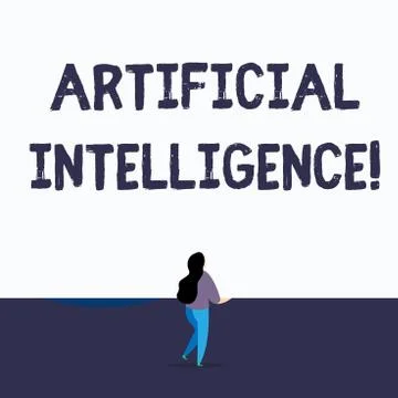 Handwriting text writing Artificial Intelligence. Concept meaning Machine copy Stock Illustration