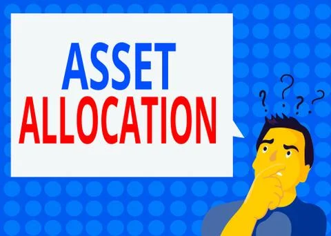Handwriting text writing Asset Allocation. Concept meaning proportion and 스톡 일러스트