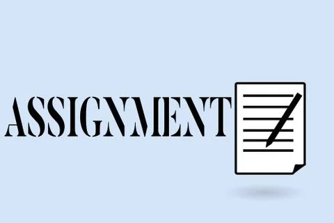 Handwriting text writing Assignment. Concept meaning Task Particular job Stock Illustration