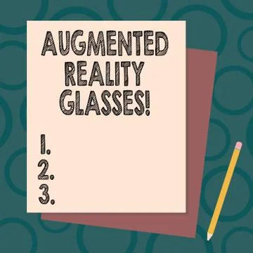 Handwriting text writing Augmented Reality Glasses. Concept meaning Digital eye Stockillustratie