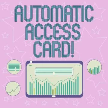 Handwriting text writing Automatic Access Card. Concept meaning used to control Ilustración de archivo