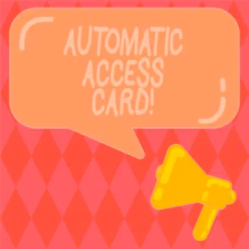 Handwriting text writing Automatic Access Card. Concept meaning used to control Ilustración de archivo