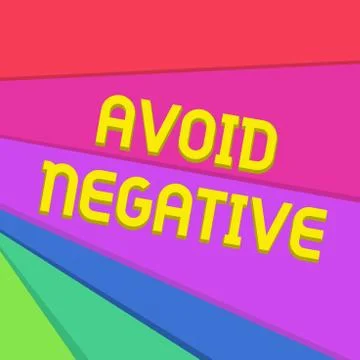 Handwriting text writing Avoid Negative. Concept meaning Staying away from Stockillustratie