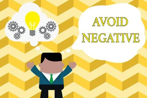 Handwriting text writing Avoid Negative. Concept meaning Staying away from Stockillustratie