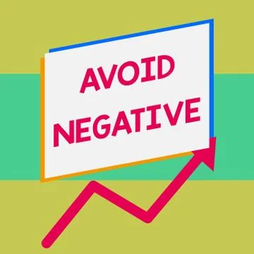 Handwriting text writing Avoid Negative. Concept meaning Staying away from 库存插图