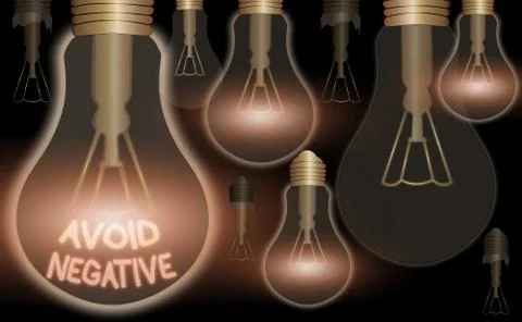 Handwriting text writing Avoid Negative. Concept meaning Staying away from Stockillustratie