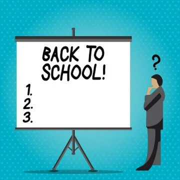 Handwriting text writing Back To School. Concept meaning Return to class first 스톡 일러스트