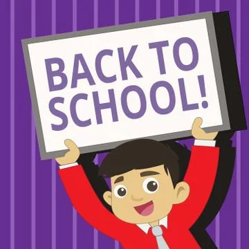 Handwriting text writing Back To School. Concept meaning Return to class first Stock Illustration