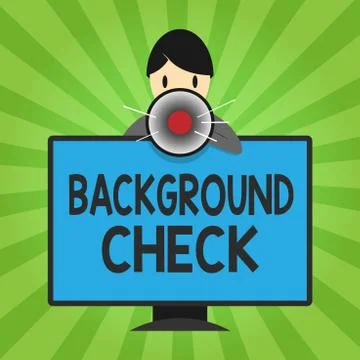 Handwriting text writing Background Check. Concept meaning way to discover Illustrazione stock