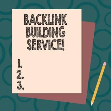 Handwriting text writing Backlink Building Service. Concept meaning Increase 스톡 일러스트