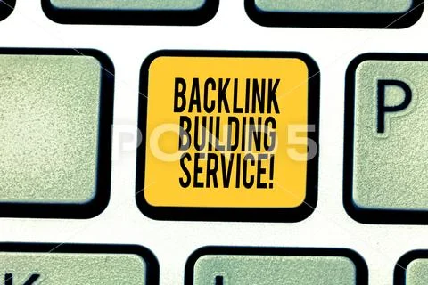 Handwriting text writing Backlink Building Service. Concept meaning Increase Stock Photos