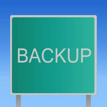 Handwriting text writing Backup. Concept meaning Copy of file data made in case Stock-Illustration