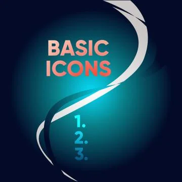 Handwriting text writing Basic Icons. Concept meaning pictogram or ideogram Stock Illustration