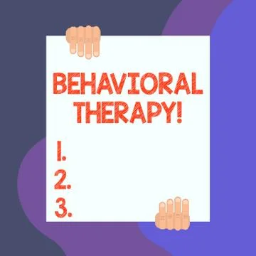 Handwriting text writing Behavioral Therapy. Concept meaning help change Illustrazione stock