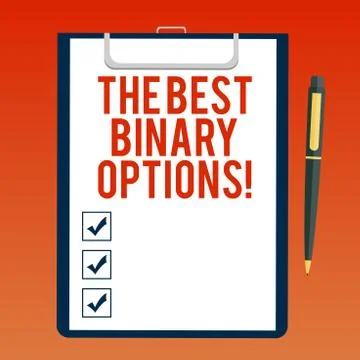 Handwriting text writing The Best Binary Options. Concept meaning Great Stockillustratie