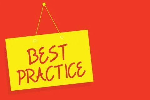 Handwriting text writing Best Practice. Concept meaning Method Systematic Ilustración de archivo