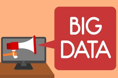 Handwriting text writing Big Data. Concept meaning sets that so complex that  Stock Illustration