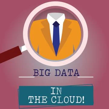 Handwriting text writing Big Data In The Cloud. Concept meaning Information Illustrazione stock
