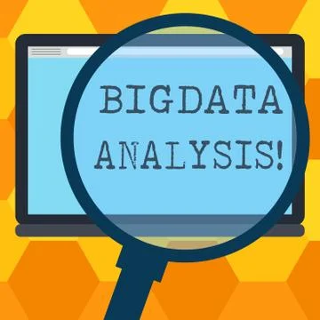 Handwriting text writing Big Data Analysis. Concept meaning complex process of Stock Illustration