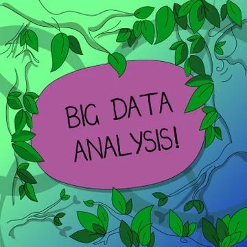 Handwriting text writing Big Data Analysis. Concept meaning complex process of Stock Illustration