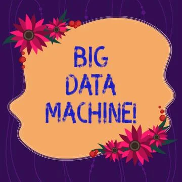 Handwriting text writing Big Data Machine. Concept meaning describes any Stock Illustration