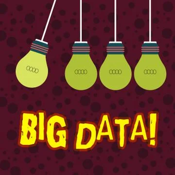 Handwriting text writing Big Data. Concept meaning Large amount of information Ilustração Stock